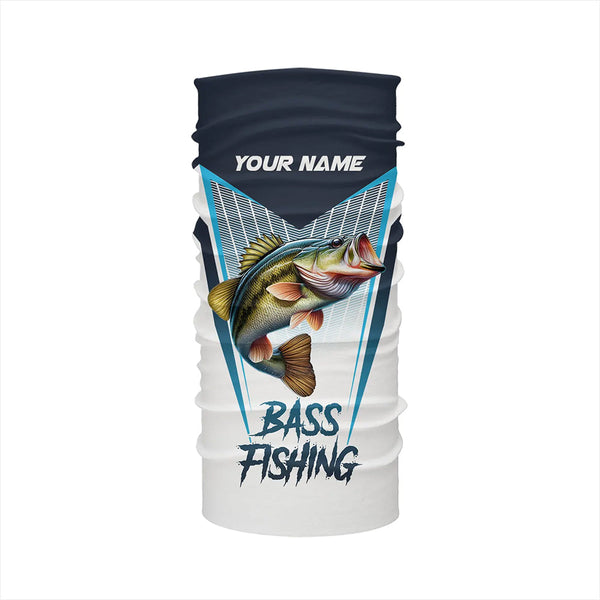 Personalized Largemouth Bass fishing Tournament Long Sleeve Fishing Shirts, Bass Fishing Jersey | Blue NQS9224