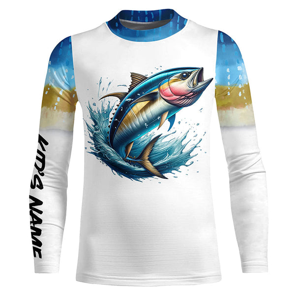 Tuna Fishing Scales Custom long sleeve Fishing Shirt, personalized Tuna fishing apparel NQS578