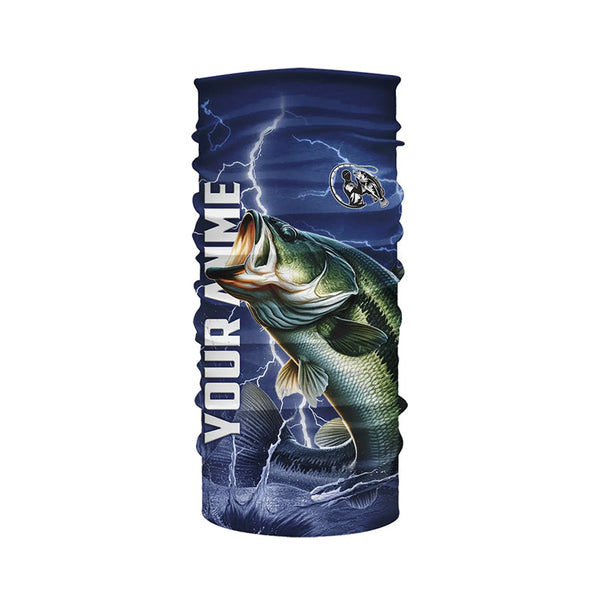 Bass Fishing blue lightning jerseys custom name Bass performance Long Sleeve tournament fishing shirts NQS3932