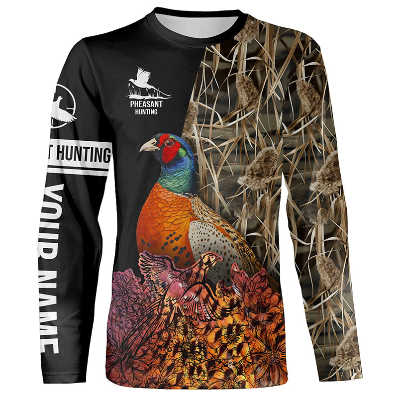 Pheasant Hunting Camo Customize Name 3D All Over Printed Shirts Personalized Hunting gifts NQS631