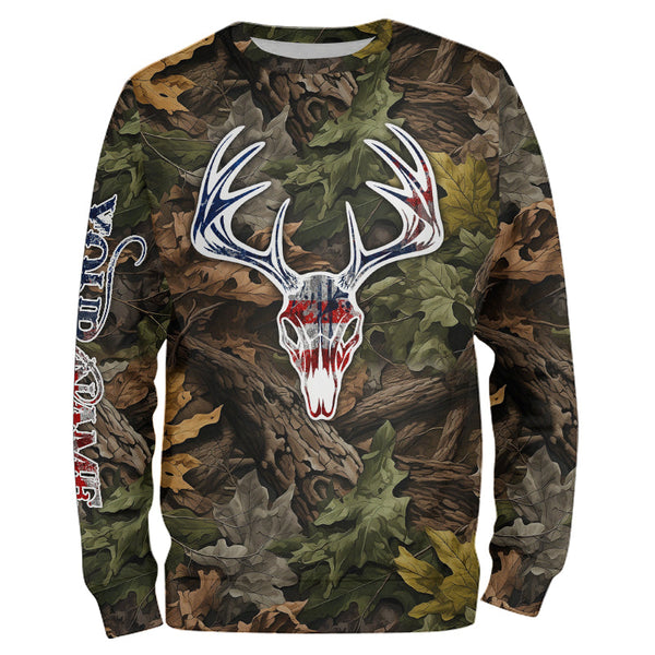 American deer buck hunting camouflage hunting clothes Customize Name 3D All Over Printed Shirts NQS1046