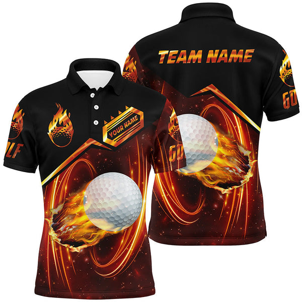 Mens golf polo shirts custom light flame golf ball team golf jerseys, golf attire for men NQS6701