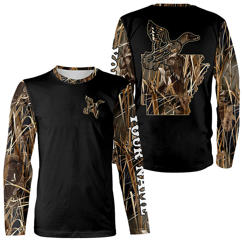 Arkansas duck hunting Waterfowl Camo Customize 3D All Over Printed Shirts Personalized Hunting gifts NQS2316