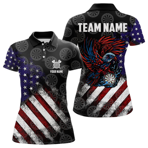 Retro American Flag Eagle Darts shirts for Women Custom Patriotic Darts Team Jersey Darts gifts NQS9634