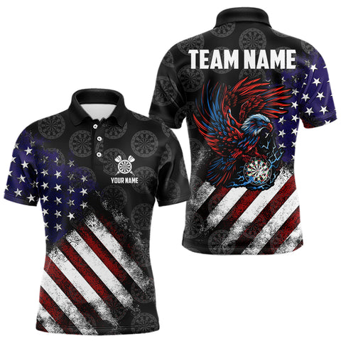 Retro American Flag Eagle Darts shirts for Men Custom Patriotic Darts Team Jersey Darts gifts NQS9634