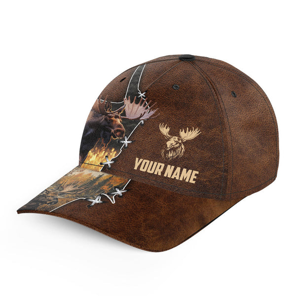 Moose Hunting Camouflage Custom Name 3D Hat - Outdoor Cap Hunting Gifts for Moose Hunter NQS3564