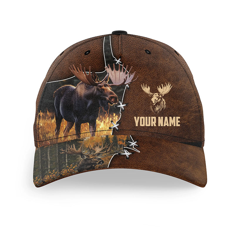 Moose Hunting Camouflage Custom Name 3D Hat - Outdoor Cap Hunting Gifts for Moose Hunter NQS3564