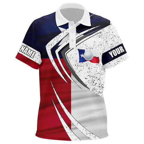 Kid golf polo shirts Texas flag custom team golf shirts, patriot golf tops for Kid NQS7257