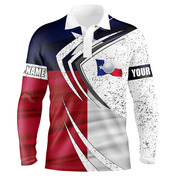 Mens golf polo shirts Texas flag custom team golf shirts, patriot golf tops for men NQS7257