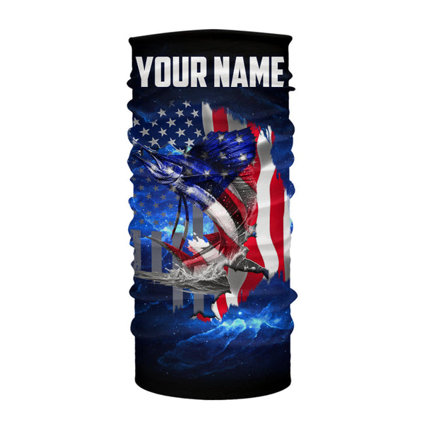 Sailfish Fishing American Flag Patriot blue galaxy Custom Sailfish fishing shirts personalized gift NQS431