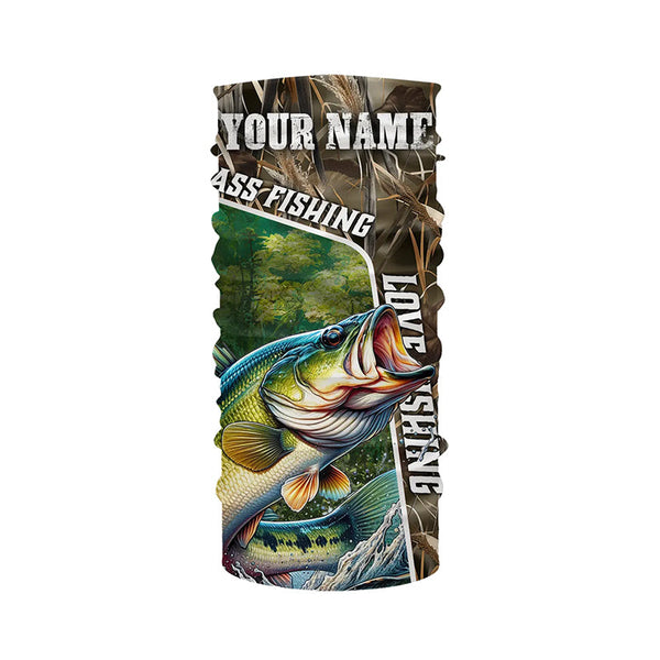 Personalized Bass Fishing Shirts, Love Fishing Camo 3D All Over Printed Shirts NQS210