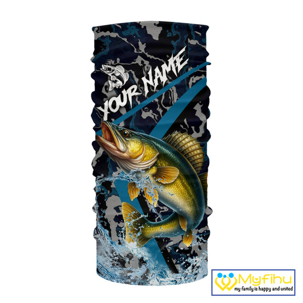 Custom Walleye Fishing Camo Long Sleeve Fishing Shirts, Personalized Walleye Fishing Team Jerseys NQS9938