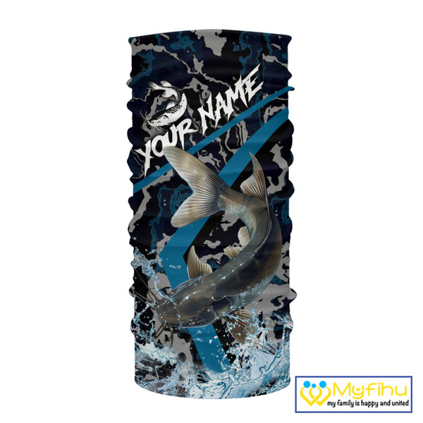 Custom Catfish Fishing Camo Long Sleeve Fishing Shirts, Personalized Catfish Fishing Team Jersey NQS9940