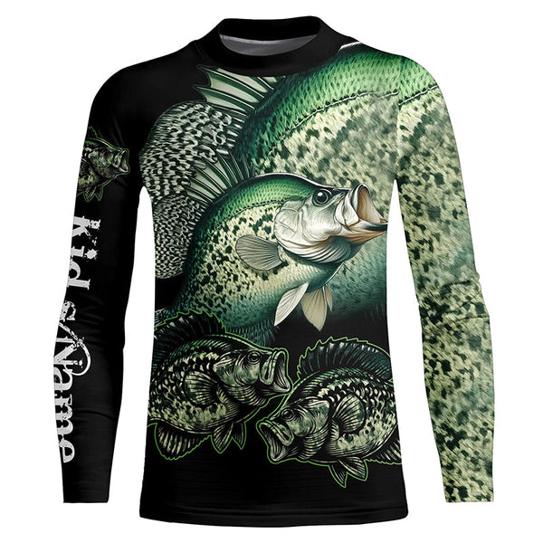 Crappie Fishing Customize Name UV protection long sleeves fishing shirts, gifts for fishing lovers NQS1789