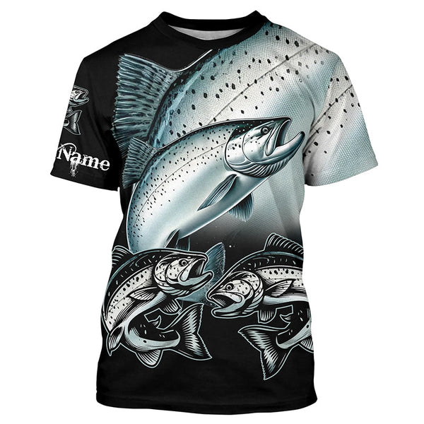 Chinook salmon (King salmon) Fishing Customize Name UV protection long sleeves fishing shirts NQS1806