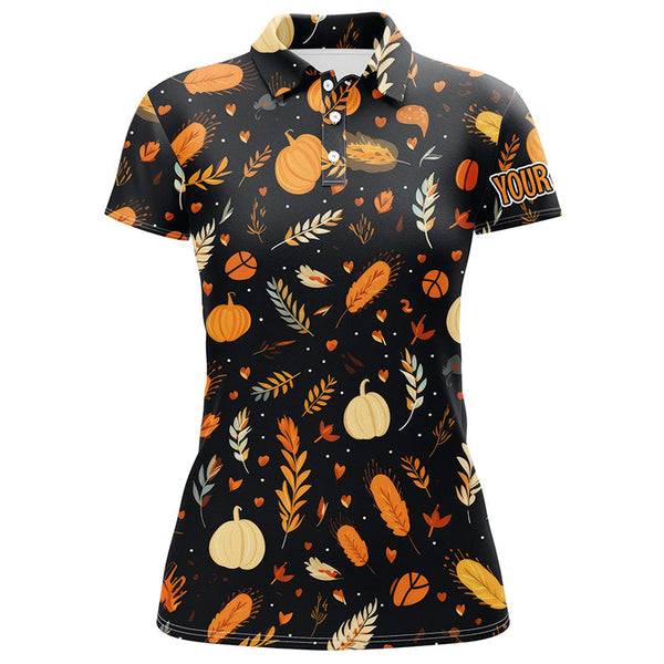 Thanksgiving pattern Womens golf polo shirts custom Thanksgiving gift best womens golf wear NQS6838