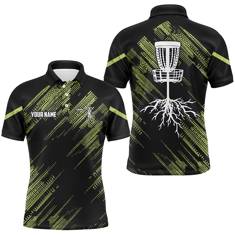Yellow Black Mens disc golf polo shirts custom disc golf team disc golf jerseys NQS7815