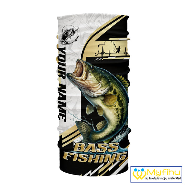 Personaized name Largemouth Bass fishing Custom sun protection Bass fishing team jerseys | Gold NQS9966