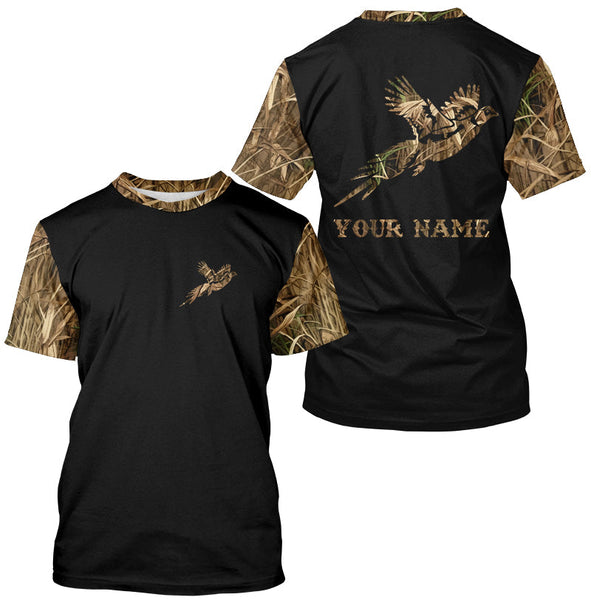 Pheasant Hunting Camo Customize Name 3D All Over Printed Shirts Personalized Hunting gifts NQS837