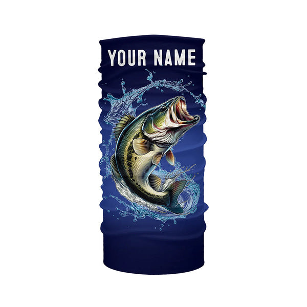 Largemouth Bass Fishing blue lightning long sleeve Fishing shirts Customized Bass fishing jerseys NQS287