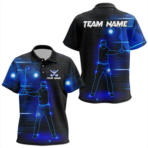 Blue Light Golfer Kid Golf Polo Shirts custom golf tops for Kid, team golf wear NQS9178