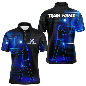 Blue Light Golfer Mens Golf Polo Shirts custom golf tops for men, team golf wear NQS9178