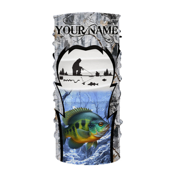 Bluegill ice fishing Winter camo custom unisex Long sleeve fishing shirt, Ice fishing Bluegill jersey NQS9193