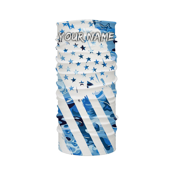 American flag Blue camo fishing personalized patriotic UV Protection camouflage Fishing jerseys NQS8969