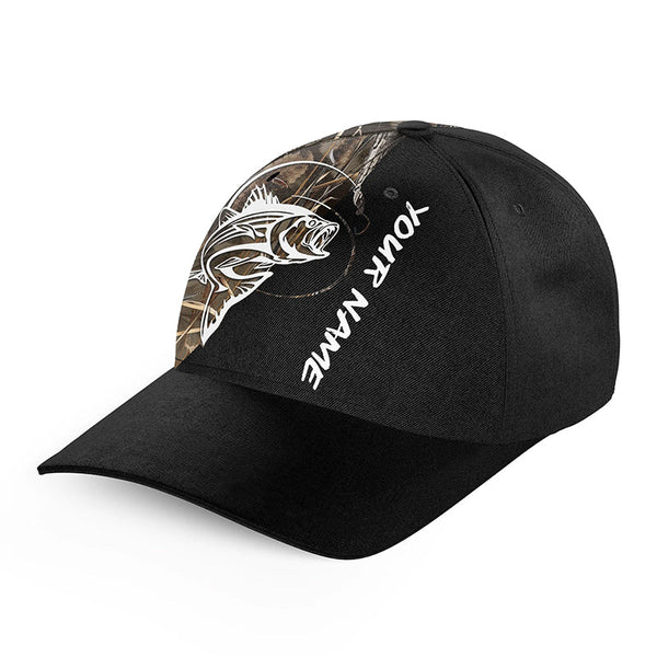 Striped Bass Fishing Tattoo camo Custom fishing hat Unisex Fishing Baseball Angler camo hat NQS2674