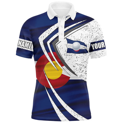 Mens golf polo shirts Colorado flag custom team golf shirts, patriot golf tops for men NQS7504