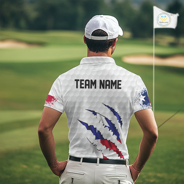 Personalized Texas Flag Men golf polo shirts, Custom Patriotic Golf Team Shirts For men NQS10156