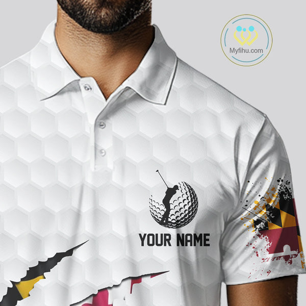 Personalized Maryland Flag Men golf polo shirts, Custom Patriotic Golf Team Shirts For men NQS10157