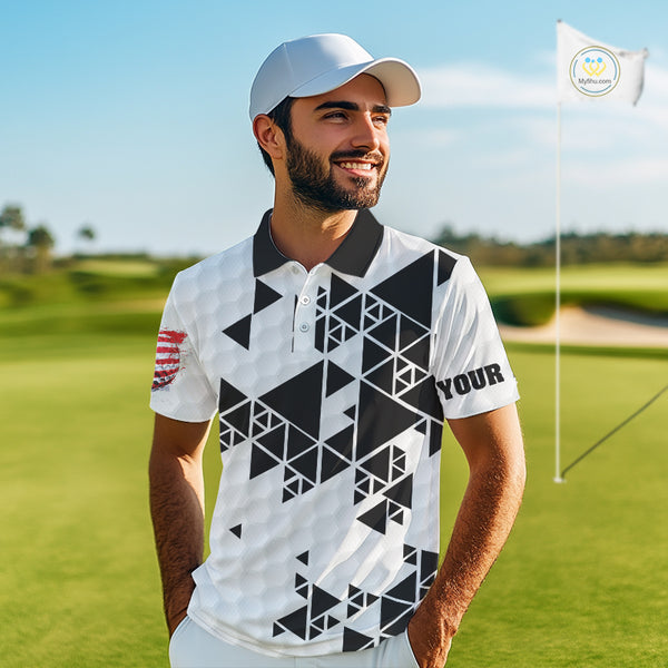 Funny Mens golf polo shirts black and white custom I was one under today, under a tree, bush, water NQS10164