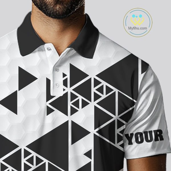Funny Mens golf polo shirts black and white custom I was one under today, under a tree, bush, water NQS10164