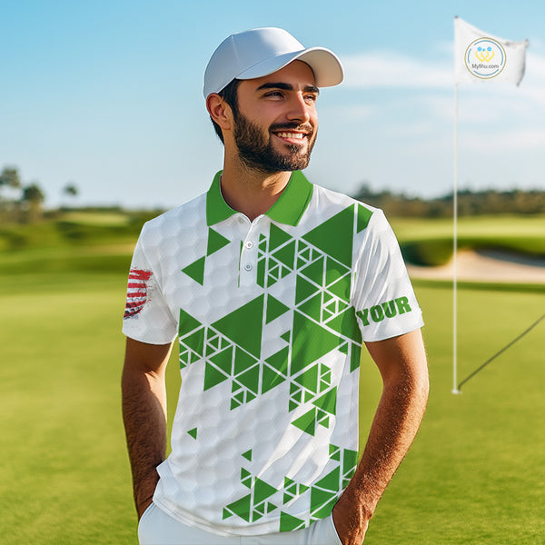 Funny Mens golf polo shirts green and white custom I was one under today, under a tree, bush, water NQS10165