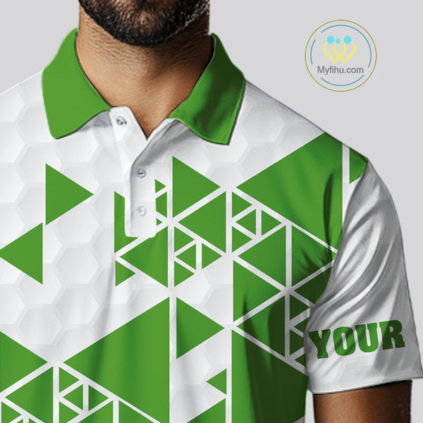 Funny Mens golf polo shirts green and white custom I was one under today, under a tree, bush, water NQS10165