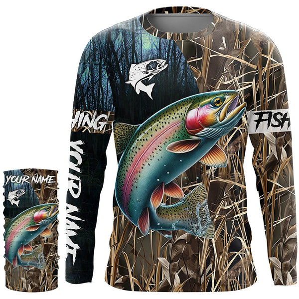 Rainbow Trout Fishing Customize Name 3D All Over Printed Shirts, Personalized Fishing Gift NQS309