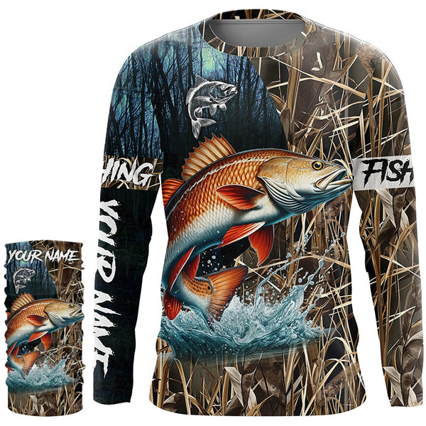 Redfish Puppy Drum Fishing Customize 3D All Over Printed Shirt, Personalized Fishing Gift NQS310