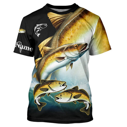 Pollock Fishing Customize Name UV protection long sleeves fishing shirts, Personalized Fishing Gift NQS6893