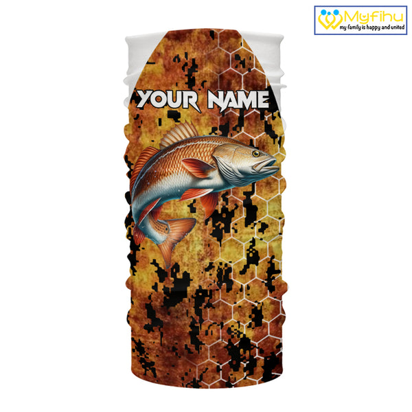 Redfish Fishing Scales Camo custom performance long sleeve Redfish fishing shirts NQS10005