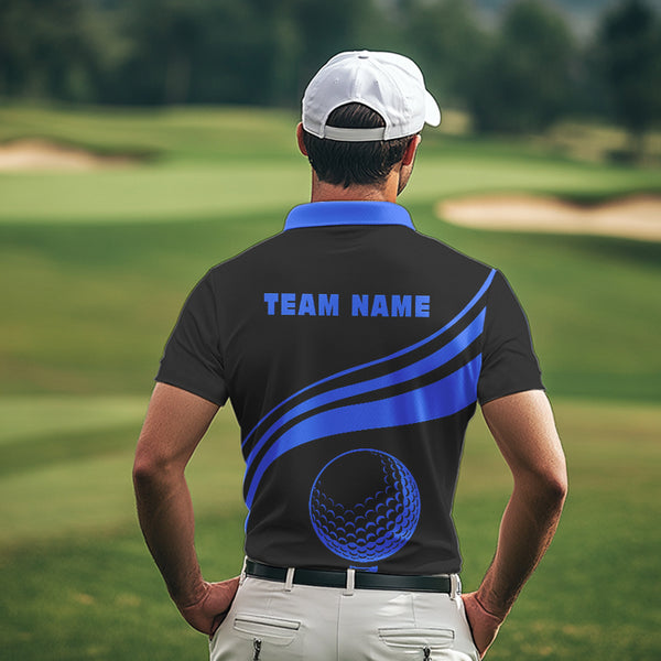 Personalized polo golf shirts for men custom black and blue mens golf shirts team golf jersey NQS9430