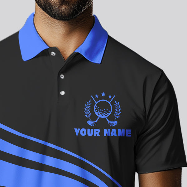 Personalized polo golf shirts for men custom black and blue mens golf shirts team golf jersey NQS9430