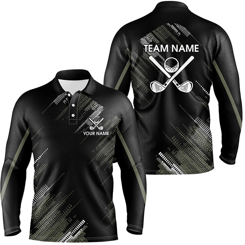 Black Mens golf polo shirts custom golf clubs team golf shirts, gifts for the golfer NQS7343