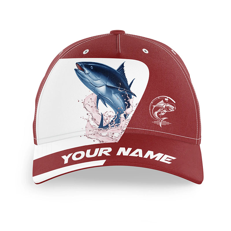 Tuna Fishing red color Custom fishing Tuna hat Unisex Fishing Baseball Angler hat NQS9783