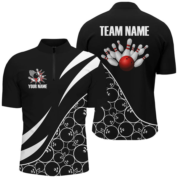Black and white Bowling camo League Jerseys For Men Custom Retro Bowling Shirts For Team Bowlers NQS7558
