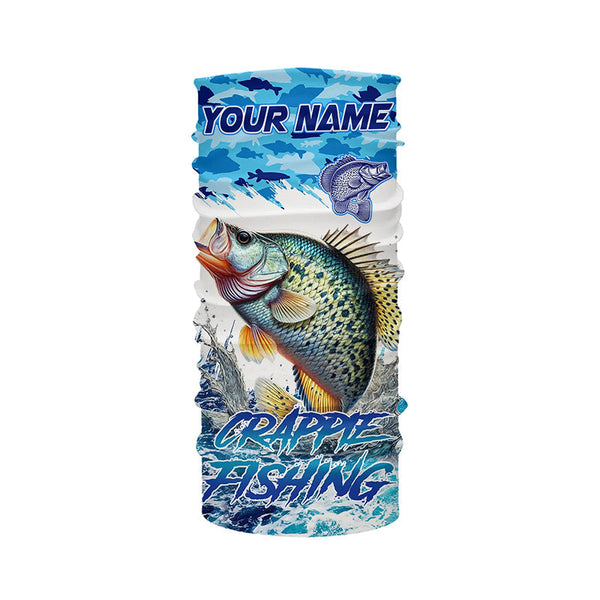 Crappie fishing Blue ocean camo Custom UV protection fishing long sleeve shirt, Crappie Fishing jersey NQS8172