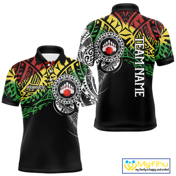 Personalized Tribal pattern Mens Bowling Shirts Custom Bowling outfit  for men Team bowling jersey NQS9813