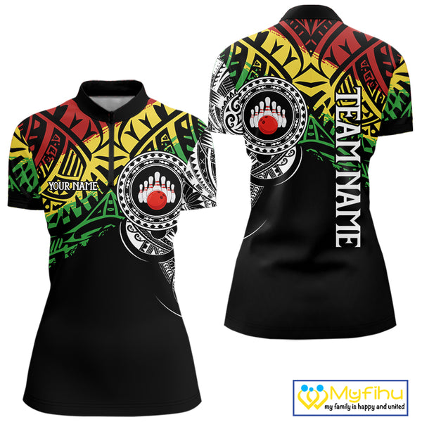 Personalized Tribal pattern Women Bowling Shirts Custom Bowling outfit  for ladies Team bowling jersey NQS9813