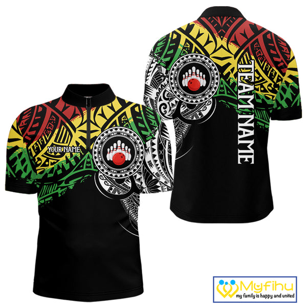 Personalized Tribal pattern Mens Bowling Shirts Custom Bowling outfit  for men Team bowling jersey NQS9813