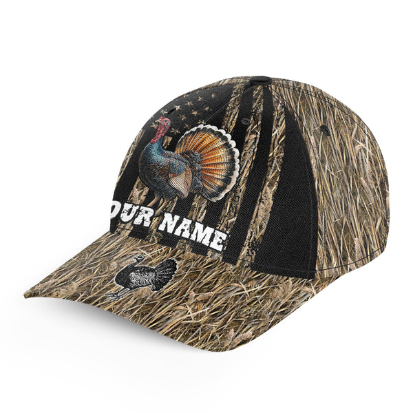 Turkey hunting camo American flag Custom hunting hat Unisex Turkey hunting cap NQS8606